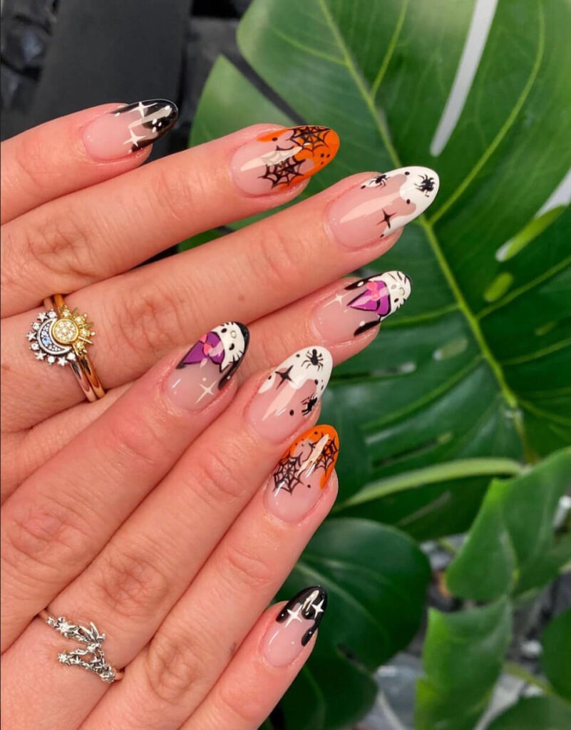 casual halloween nails