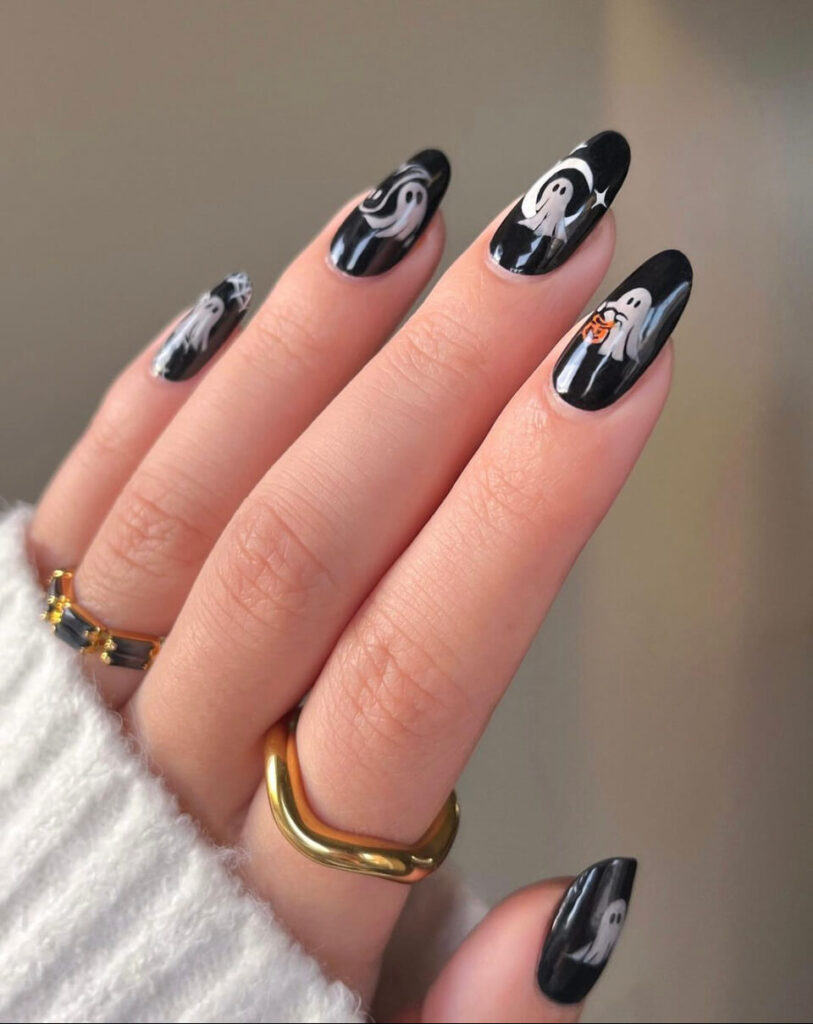 natural halloween nails