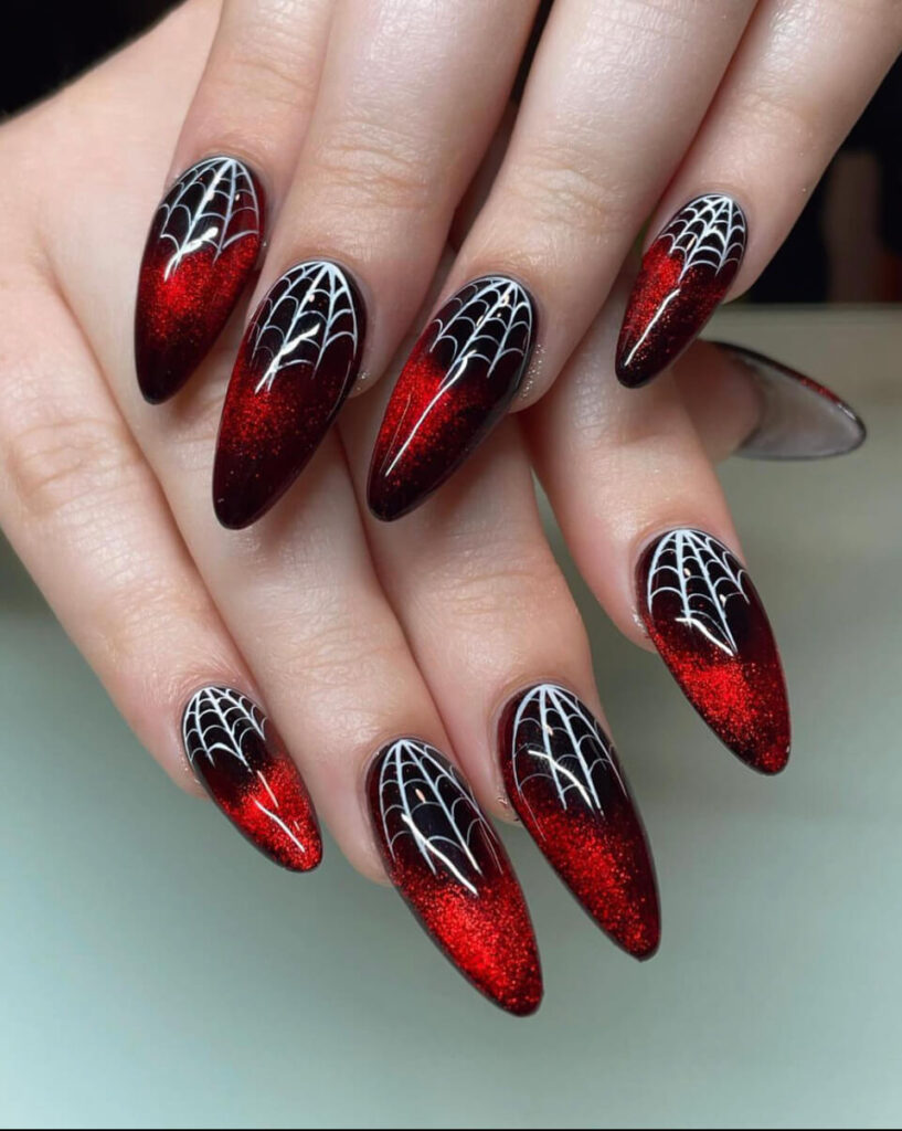 simple spooky nails