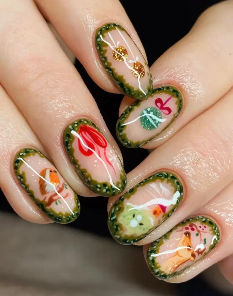 squoval christmas nails