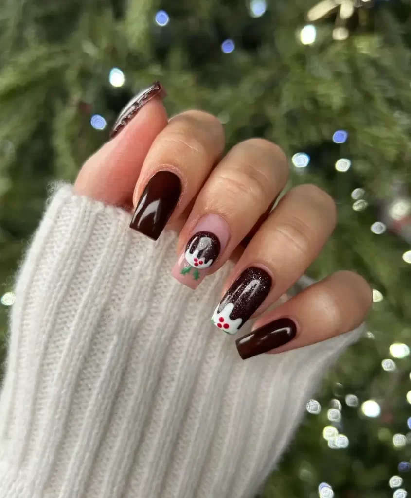funky christmas nails