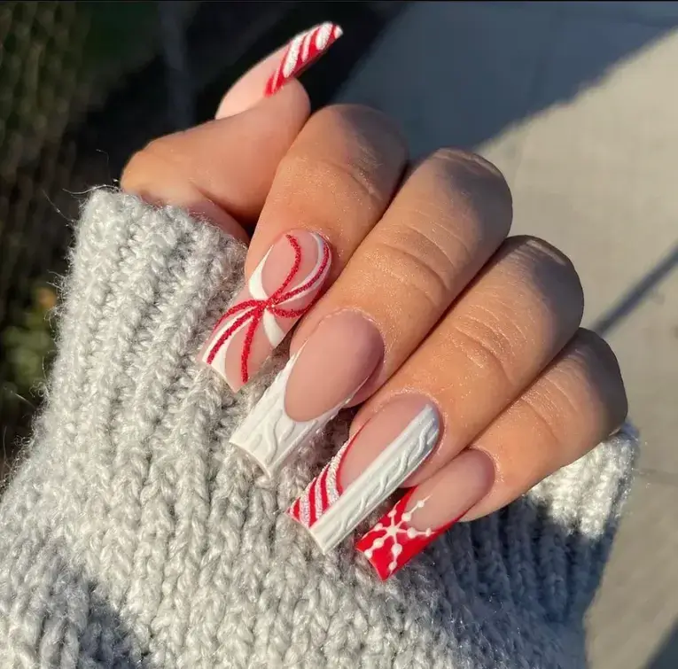 christmas nail art easy
