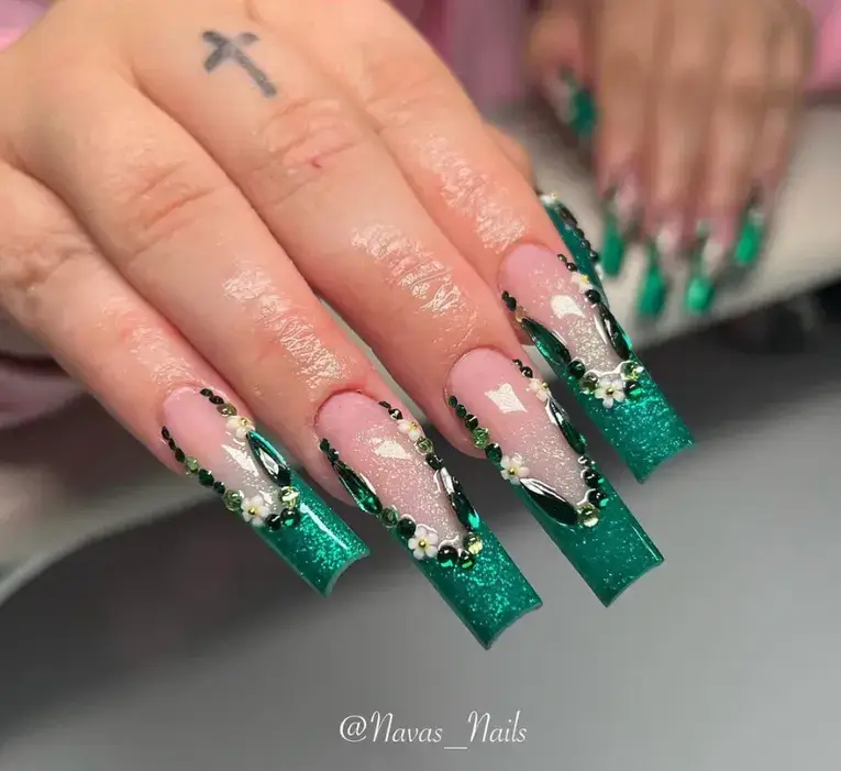 funky christmas nails