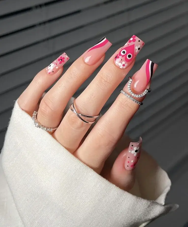 valentines day nails oval