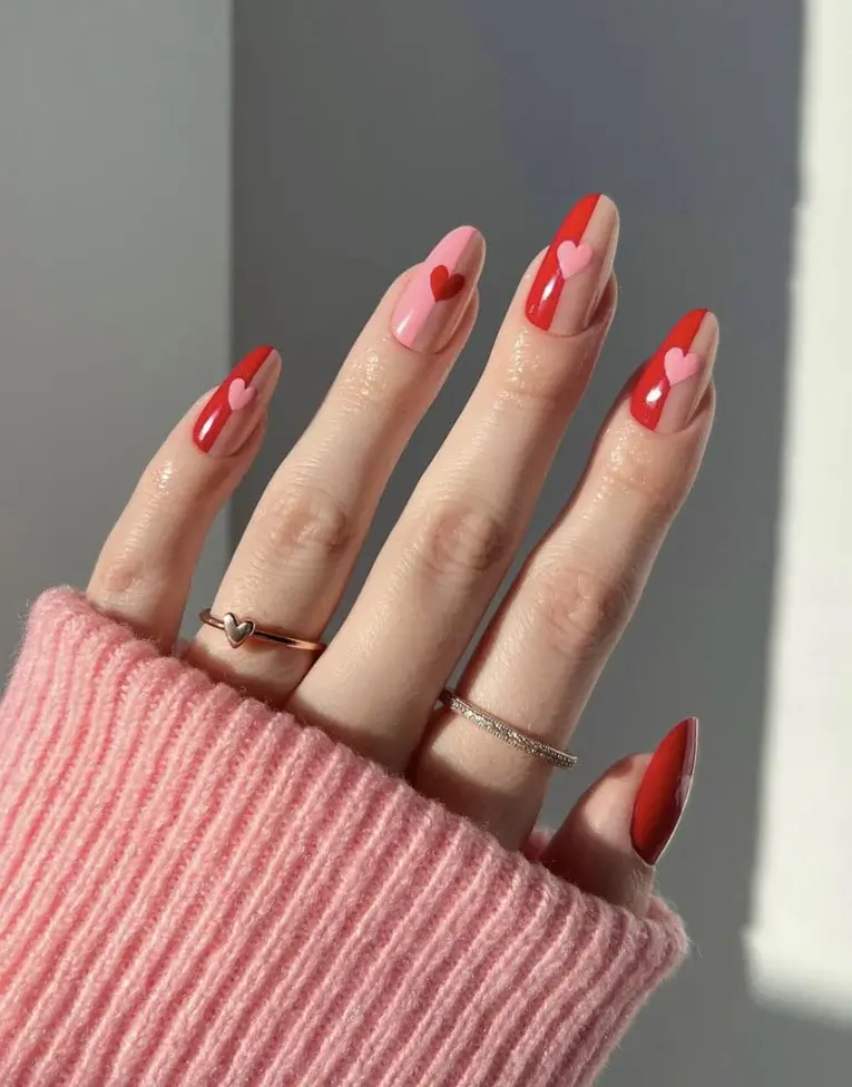 valentines nails acrylic
