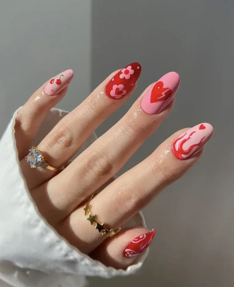valentines day nails designs