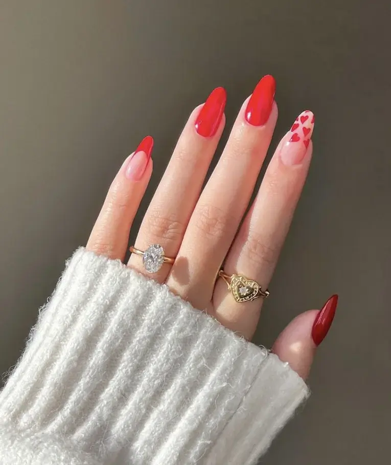 valentines nail extensions