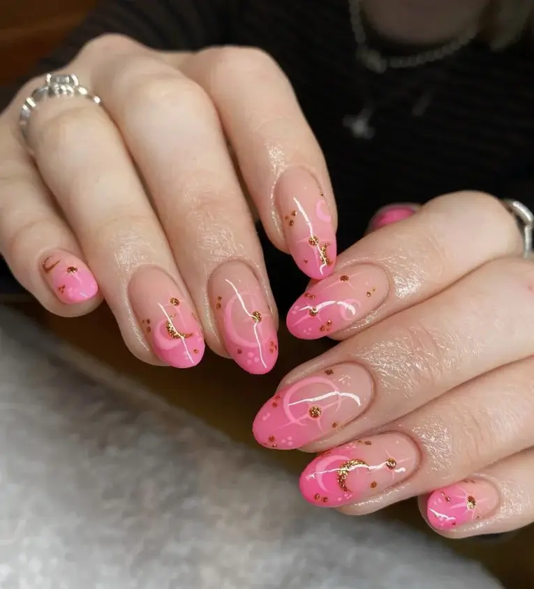 spring nails with nail art french