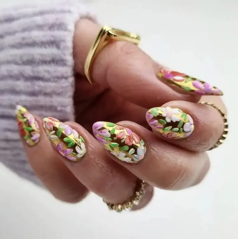 spring almond nails designs